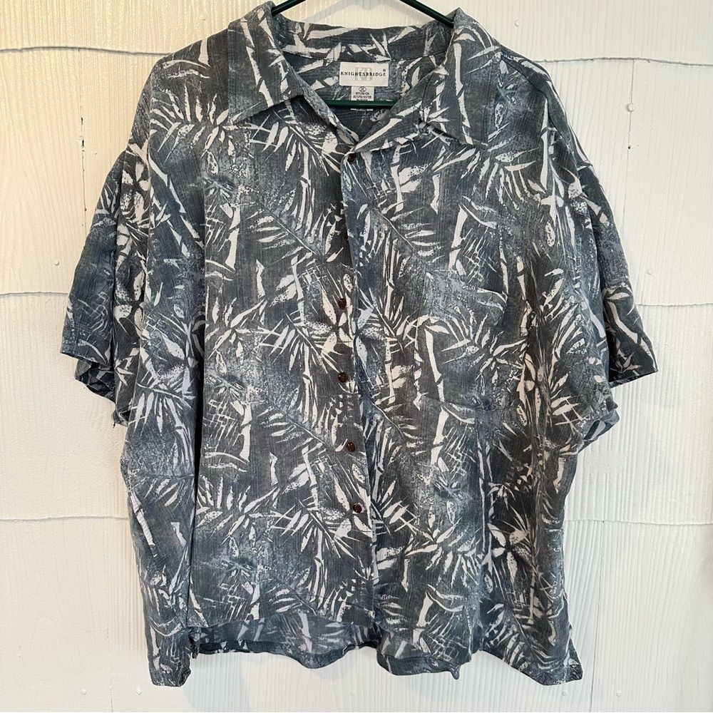 Knightsbridge 3XL Men’s Hawaiian Print Rayon Casual Button Down Shirt